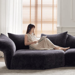 Versatile Petal Sofa with Foldable Components for Flexible Layouts