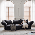 Versatile Petal Sofa with Foldable Components for Flexible Layouts