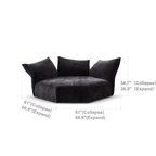 Versatile Petal Sofa with Foldable Components for Flexible Layouts