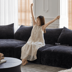 Versatile Petal Sofa with Foldable Components for Flexible Layouts