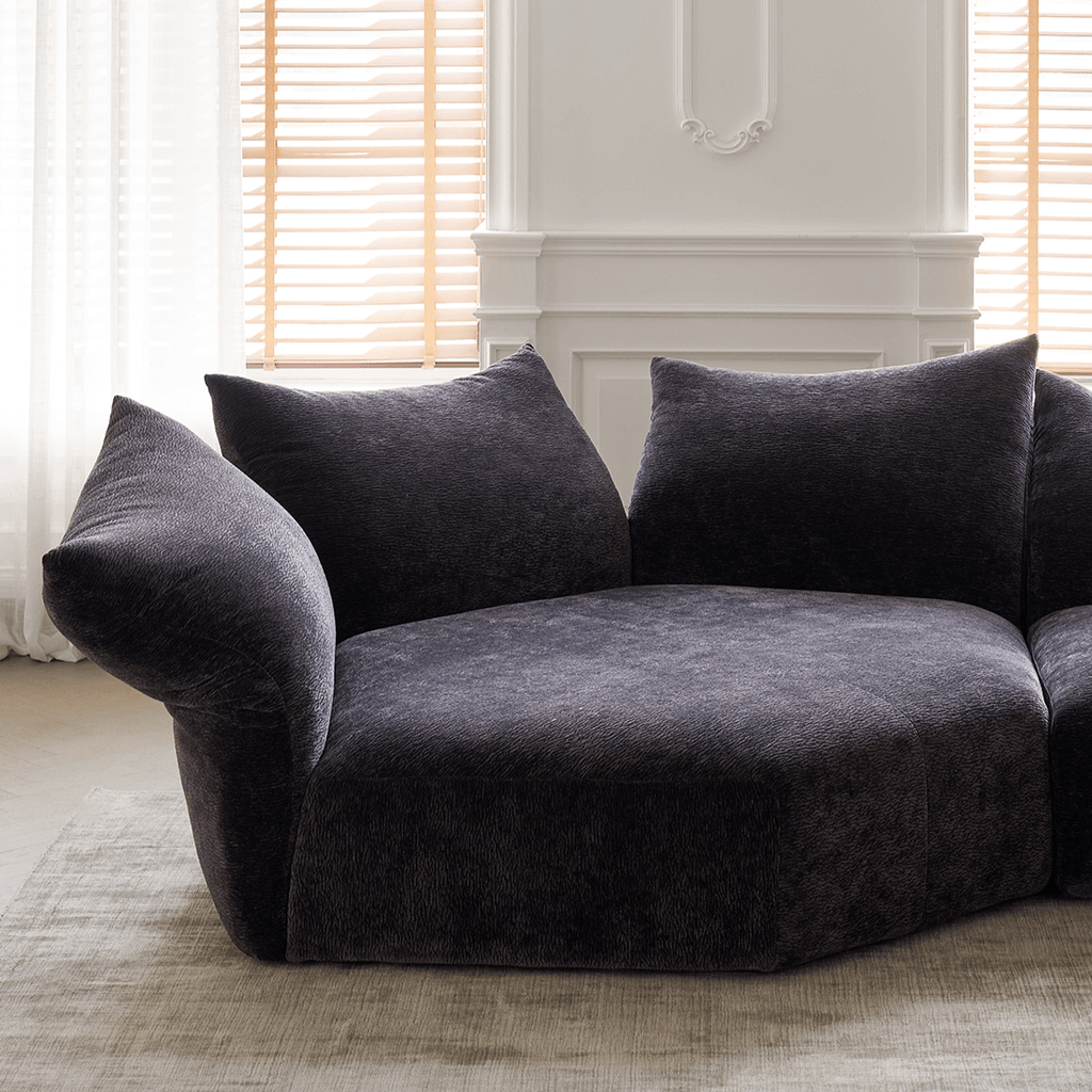 Versatile Petal Sofa with Foldable Components for Flexible Layouts