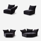 Versatile Petal Sofa with Foldable Components for Flexible Layouts