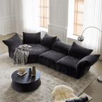 Versatile Petal Sofa with Foldable Components for Flexible Layouts
