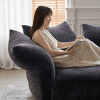 Versatile Petal Sofa with Foldable Components for Flexible Layouts