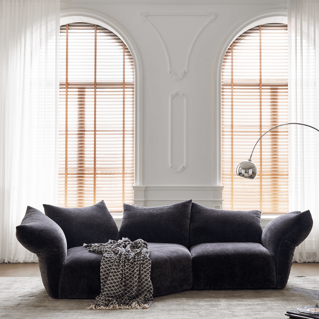 Versatile Petal Sofa with Foldable Components for Flexible Layouts Main Product Image