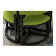 Versatile Round Table With Comfortable Nesting Chairs