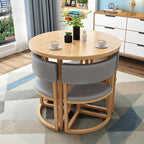 Versatile Round Table With Comfortable Nesting Chairs