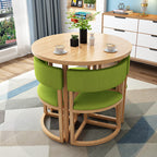 Versatile Round Table With Comfortable Nesting Chairs
