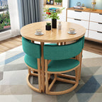 Versatile Round Table With Comfortable Nesting Chairs