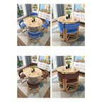 Versatile Round Table With Comfortable Nesting Chairs