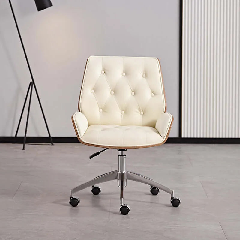 Vertex Leather Executive Office Chair with Solid Wood Frame