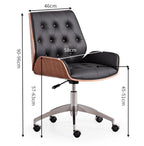 Vertex Leather Executive Office Chair with Solid Wood Frame