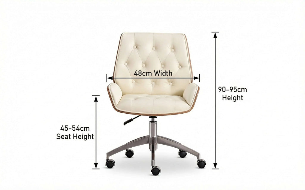 Vertex Leather Executive Office Chair with Solid Wood Frame