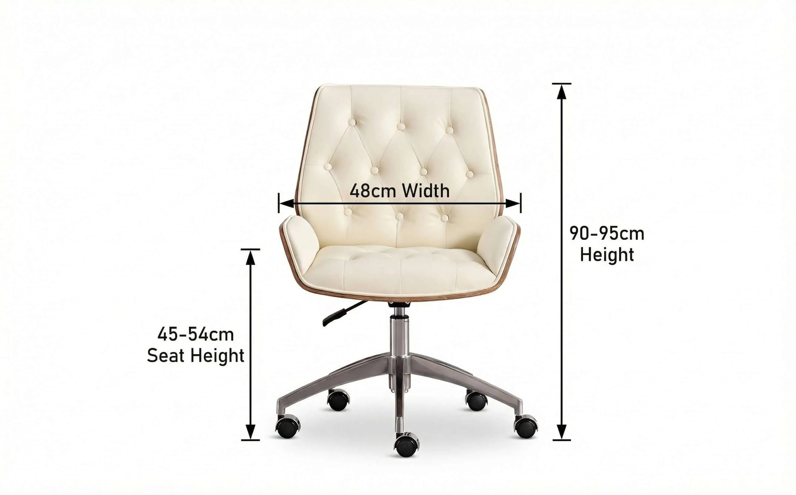 Vertex Leather Executive Office Chair with Solid Wood Frame