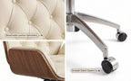 Vertex Leather Executive Office Chair with Solid Wood Frame
