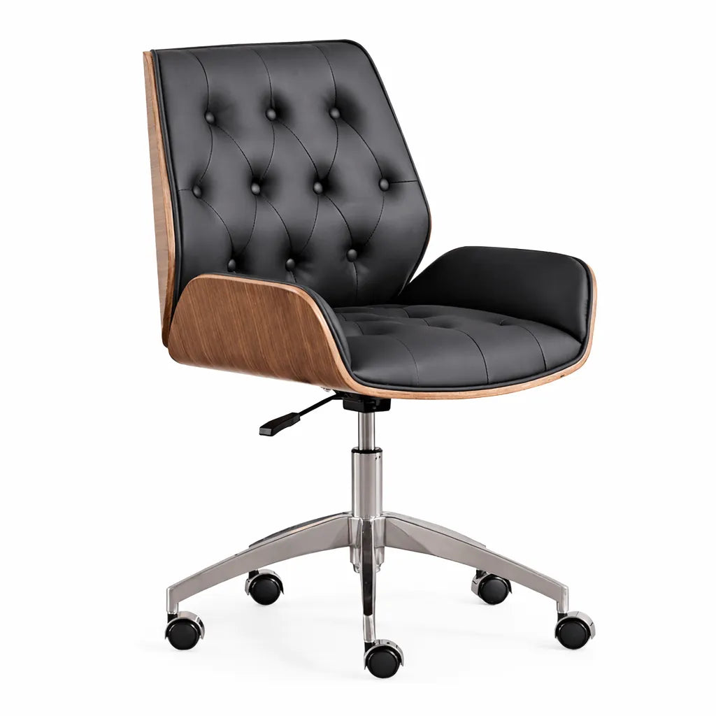 Vertex Leather Executive Office Chair with Solid Wood Frame Main Product Image Main image