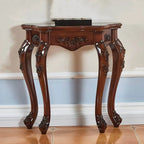 Victorian Free-Form Wood Console Table with Gold Accents