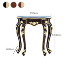 Victorian Free-Form Wood Console Table with Gold Accents Dimensions