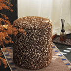 Vine Floral Ottoman With Soft Upholstery and Portable Accent Design