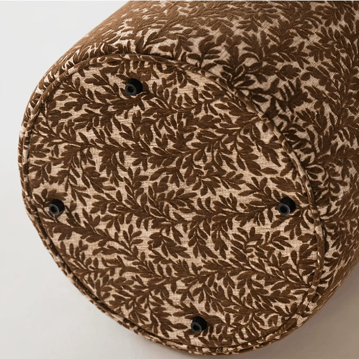 Vine Floral Ottoman With Soft Upholstery and Portable Accent Design