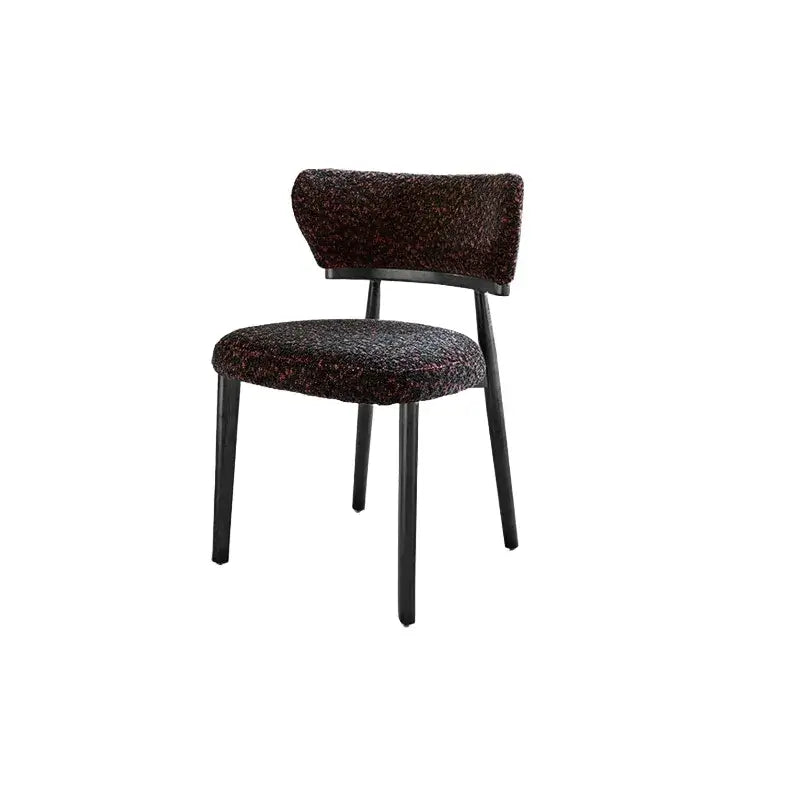 Vintage Ash Wood Dining Chair in Hand-Stitched Chenille, Curved Y-Back