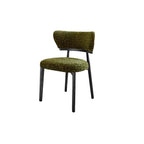 Vintage Ash Wood Dining Chair in Hand-Stitched Chenille, Curved Y-Back