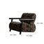 Vintage Botanical Floral Accent Chair With Sculptural Wood Frame Dimensions