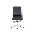 Vintage Executive Office Chair in Matte Leather and Aluminum