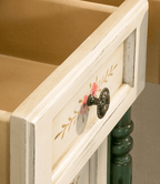 Vintage Floral Double-Door Display Shoe Rack