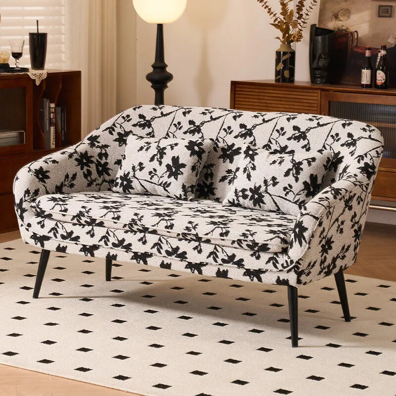 Vintage Floral Sofa Collection With Cotton Linen Upholstery and Embrace Arms