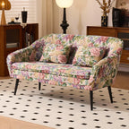 Vintage Floral Sofa Collection With Cotton Linen Upholstery and Embrace Arms