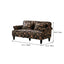 Vintage Floral Sofa With Jacquard Upholstery and Solid Wood Legs Dimensions