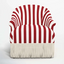 Vintage Fringe Chair with Fan Back, Striped and Checked Accent Seat