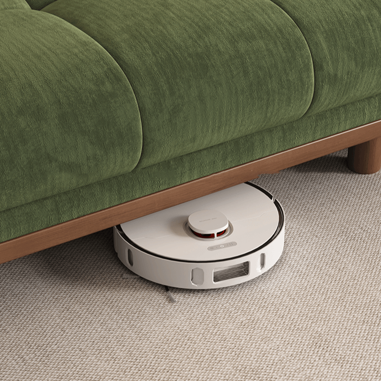 Vintage Green Chenille Sofa With Adjustable Headrest