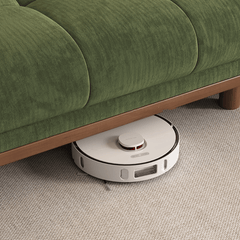 Vintage Green Chenille Sofa With Adjustable Headrest