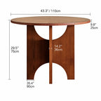 Vintage-Inspired Burlwood Dining Table with Geometric Marquetry Dimensions