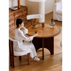 Vintage-Inspired Burlwood Dining Table with Geometric Marquetry Main Product Image