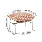 Vintage-Inspired Polka Dot Chair and Ottoman Set with Wood Trim Dimensions