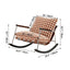 Vintage-Inspired Polka Dot Chair and Ottoman Set with Wood Trim Dimensions