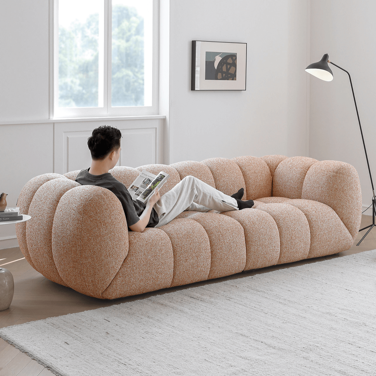 Vintage Marshmallow Sofa With Plush Soft Feel