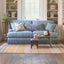 Vintage Patterned Fringe Sofa with Rolled Arms and Plush Cushions Main Product Image