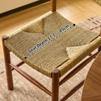 Vintage Rattan Dining Chair with Sculptural Back & Handwoven Seat