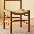 Vintage Rattan Dining Chair with Sculptural Back & Handwoven Seat