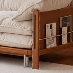 Vintage Solid Wood Convertible Sofa Bed With Storage