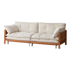 Vintage Solid Wood Convertible Sofa Bed With Storage