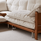 Vintage Solid Wood Convertible Sofa Bed With Storage