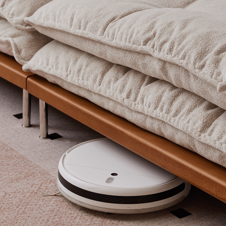 Vintage Solid Wood Convertible Sofa Bed With Storage