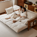 Vintage Solid Wood Convertible Sofa Bed With Storage