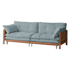 Vintage Solid Wood Convertible Sofa Bed With Storage