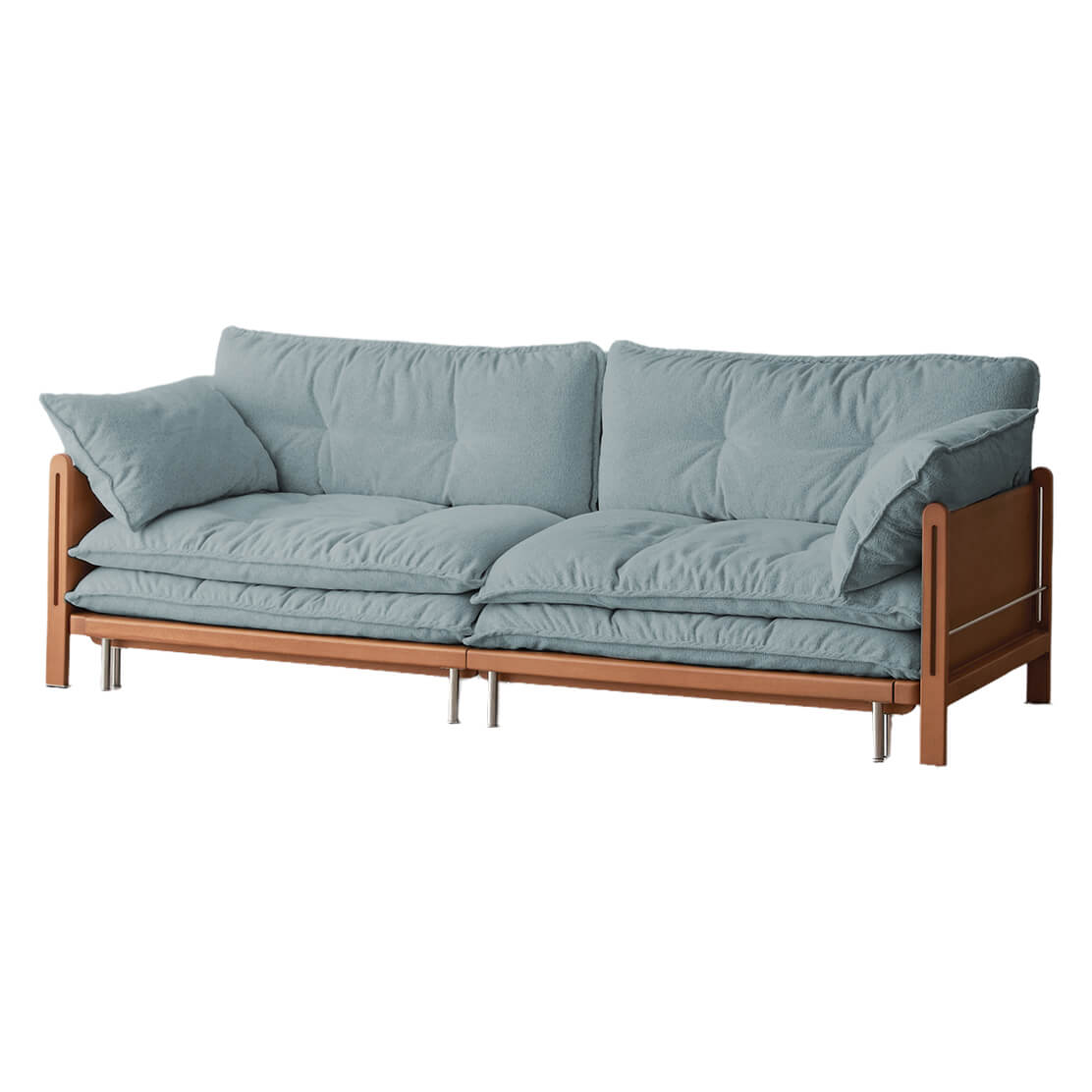 Vintage Solid Wood Convertible Sofa Bed With Storage
